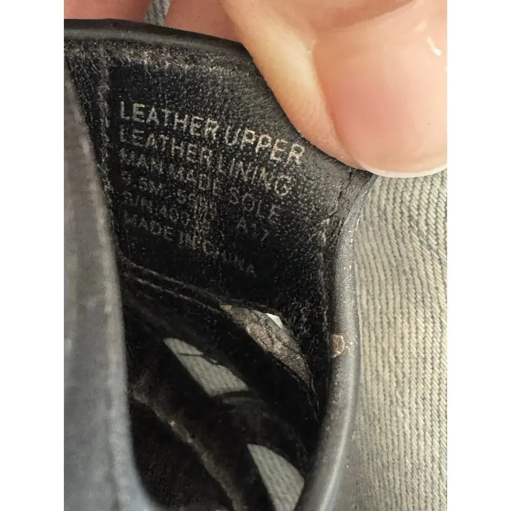Tory Burch Serif Sandal 9.5 Black Vegan Leather w Box Dust Bag Slingback Sandals